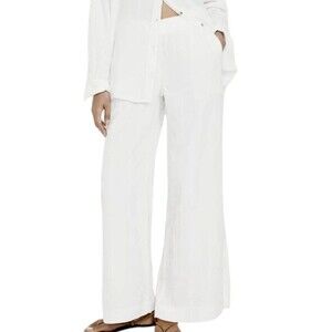 Old Navy White Wide-Leg Drawstring Pants